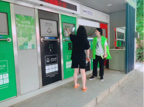 貓先生兩網(wǎng)融合環(huán)保驛站，小區(qū)垃圾分類站，垃圾房廠家